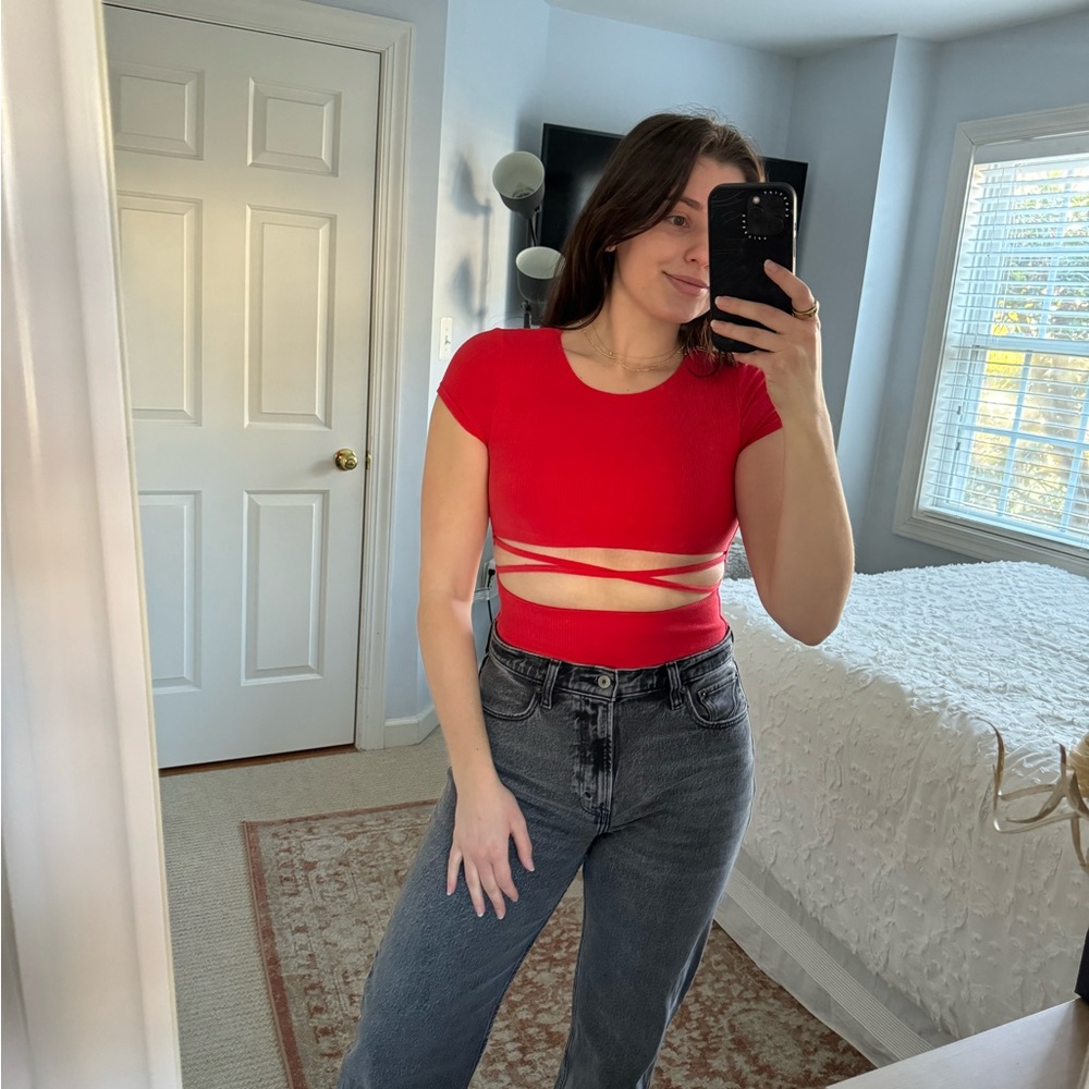 Princess Polly Nicola Bodysuit in Red